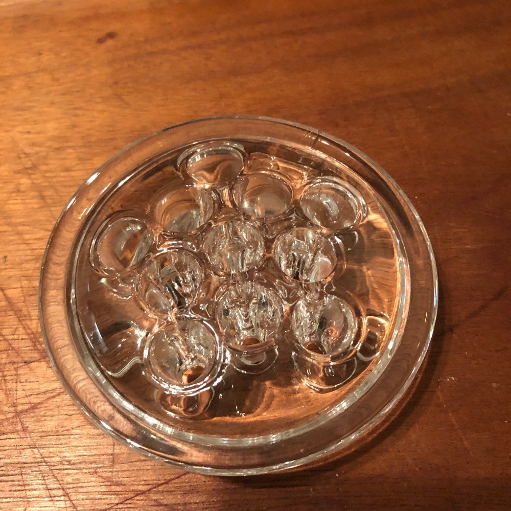 Retro glass flower frog for displaying flower arrangements or for the collector